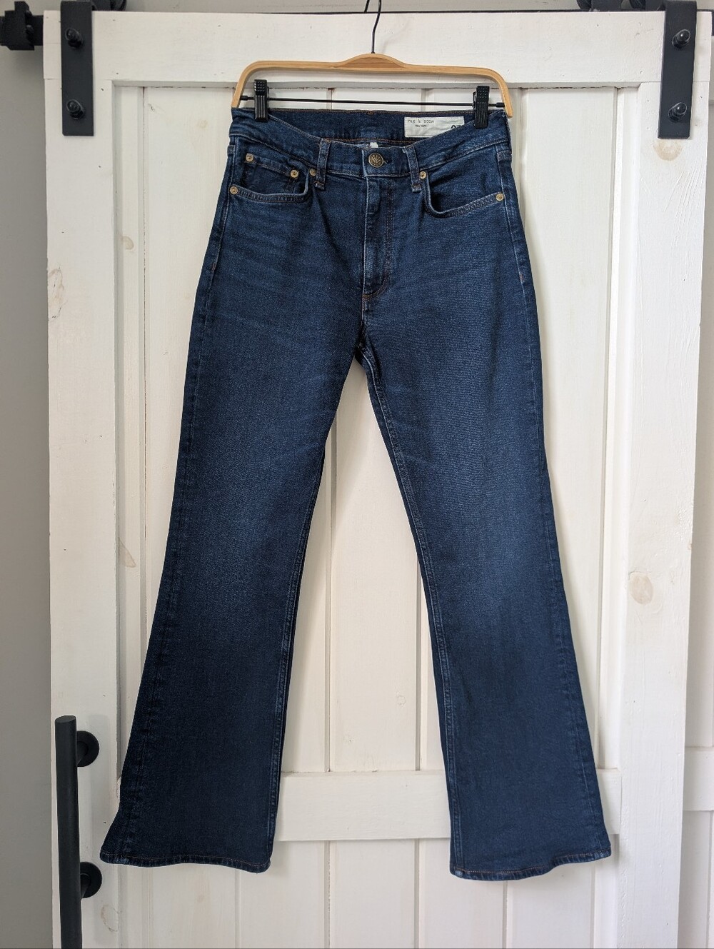 Rag & Bone Peyton Mid-Rise Bootcut Jeans Clarissa Dark Indigo Size 27